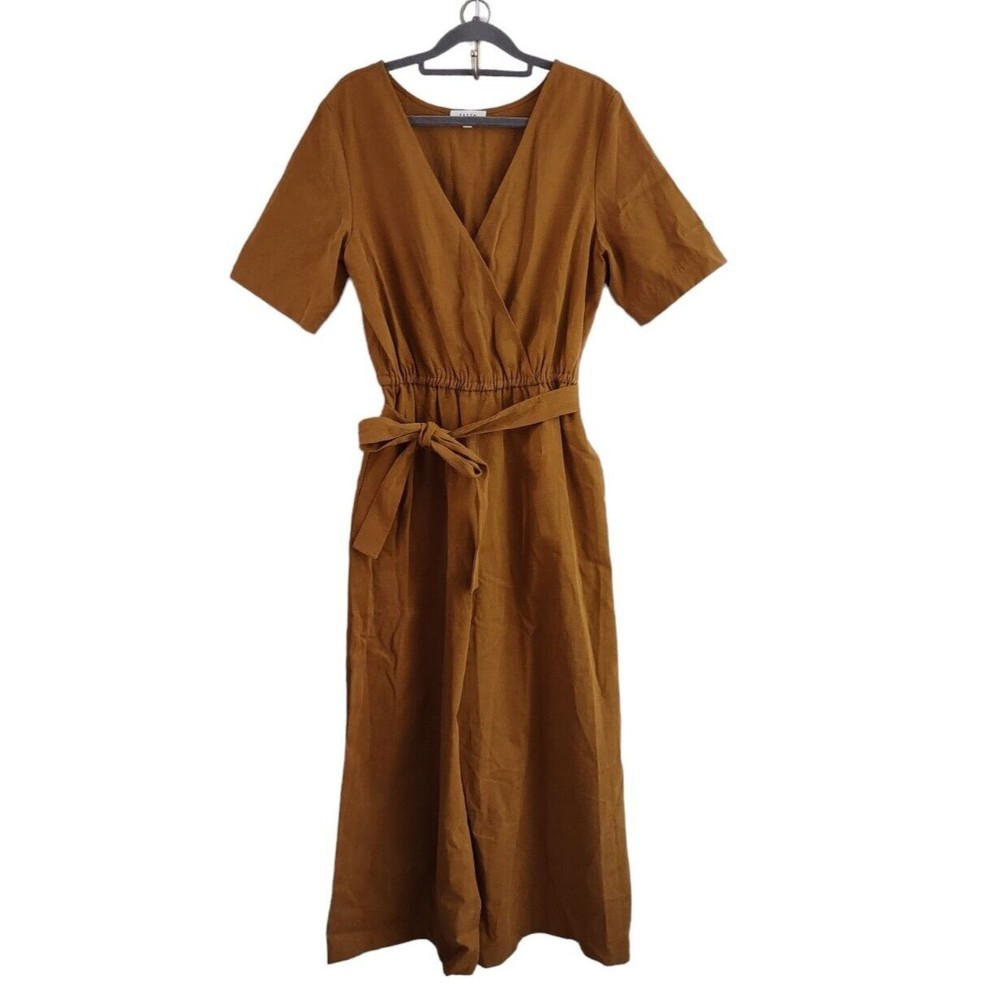 Vetta Capsule Jumpsuit - Canvas Gold Wrap Wide-leg Jumpsuit Size Medium